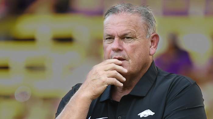 Razorbacks coach Sam Pittman before game with LSU on Saturday